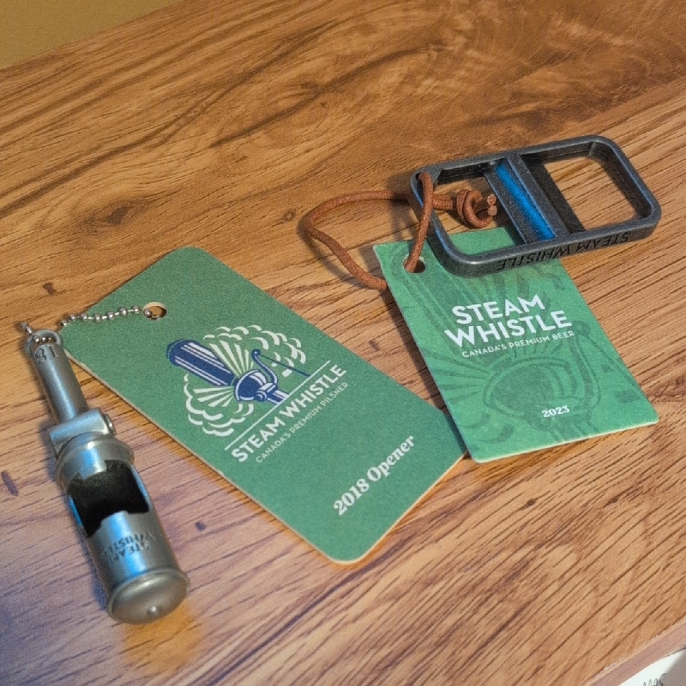NWT Steam Whistle Bottle Opener 2018 & 2023 Set